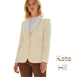 Kate Hill Cream Classic Blazer Size 14